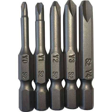 Y0 Y1 Y2 Y3 Y4,5 pièces Tri Wing Tournevis magnétique multifonction Embouts pour montage et réparation (1/5)