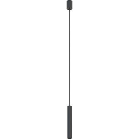 Hängeleuchte Metall GU10 Ø 4 cm H: max. 130 cm Schwarz rund Modern (1/2)