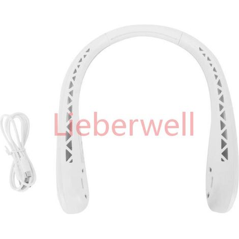 Ventilateur rechargeable , Fafeicy , Ventilateur électrique portatif sans lame , Blanc , Niveau sonore 45 dB (1/4)