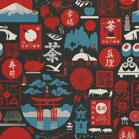 Tela decorativa para exteriores Oxford - Motiv Japan I DX308 (1/5)