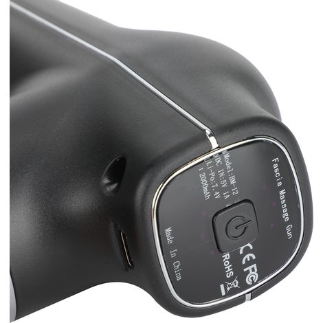Mini stimulateur musculaire portable pour la relaxation corporelle, appareil de massage musculaire à 3 vitesses (peinture métallique noire, vernis UV) (1/5)