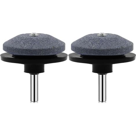 Lot de 2 aiguiseurs de lame de tondeuse à gazon universels pour perceuse électrique Noir (1/5)