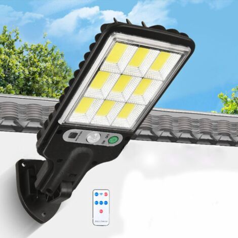 Applique Murale Solaire COB capteur de Mouvement Solaire, avec 3 Modes d'éclairage, lumière de sécurité Solaire étanche IP65, adapté pour Les Jardins, Cours, terrasses et garages (1/5)