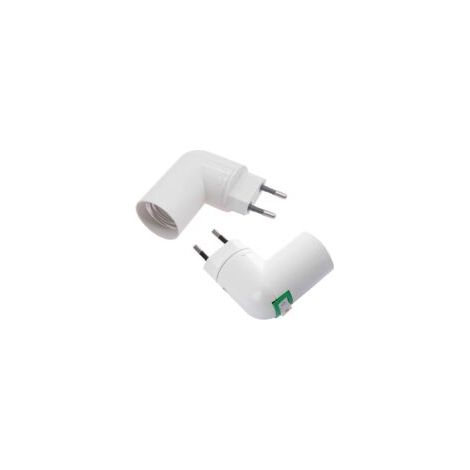 Presa wireless, lampada con interruttore, adattatore base E27, per lampada da cucina e garage mobile (lampadina non inclusa), confezione da 2 - Crezuo