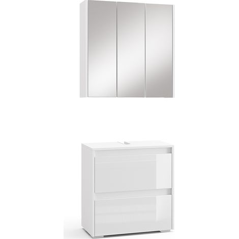 Badmöbel-Set Majest, Weiß, 2 Teile, Vicco