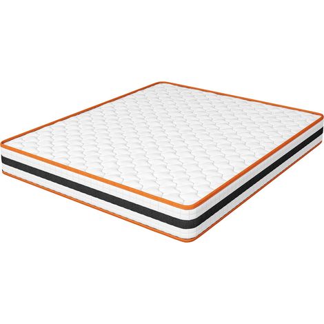Hybrid Memory Foam and Spring Mattress, Double 4ft6 Breathable Memory Foam Mattress, Orthopaedic Comfort, Pressure Relief and Hypoallergenic