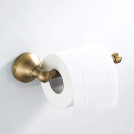 Porte-Serviettes en Papier Porte-Rouleaux Étagère Support Mural en Laiton Moderne pour Toilettes Salle de Bain Perçage Simple Carré Ouvert Antiquité (1/5)
