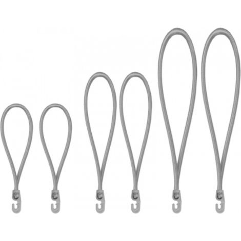 Spanngummi Set mit PVC Haken 2x18/25/40cm grau Bradas 5501 (1/3)
