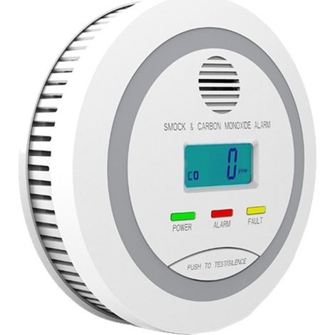 Alarma de humo y monóxido de carbono 2 en 1, detector duradero de alta sensibilidad (1/5)