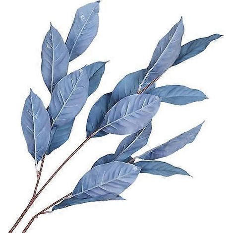 Feuille artificielle en caoutchouc, forme de feuille, pour décoration de mariage ou de composition florale.bleu (1/5)