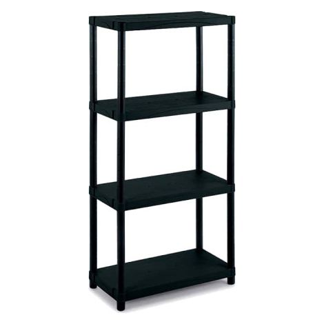 EDM – Meuble rayonnage 4 étagères 60x30x132 cm – Charge maximale 3,7 kg – Pieds stables – Facile à monter/démonter (1/6)