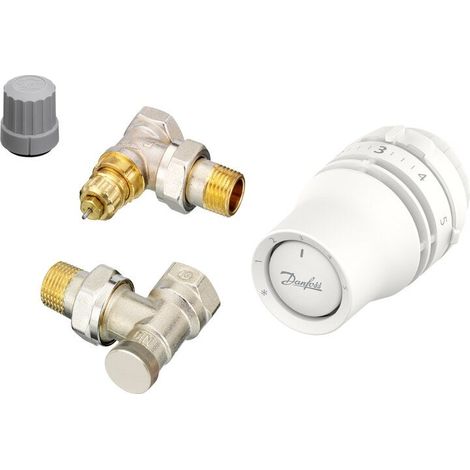 Kit corpo e valvola termostatica click-clack quadrata ottone nichelato DANFOSS Danfoss (1/3)