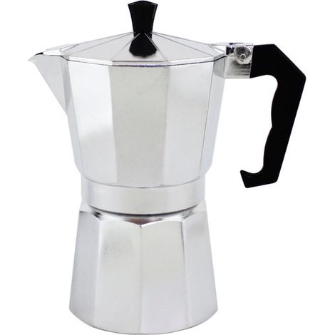 Cafetière à percolation 6 tasses - Poignée avec système anti-brûlure - 300 ml Argent