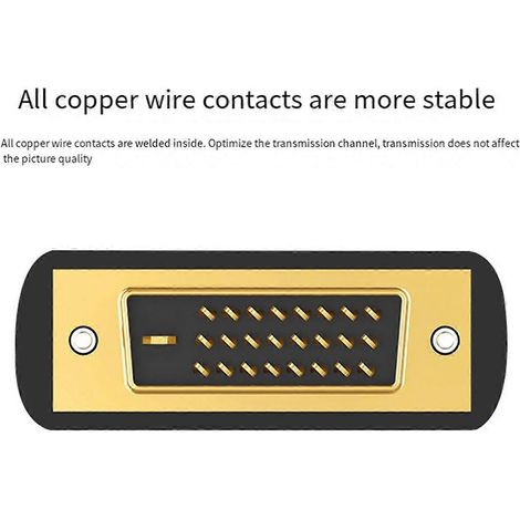 Adaptateur TV avec connecteur DVI mâle vers femelle compatible 24+1 - FFY (1/4)
