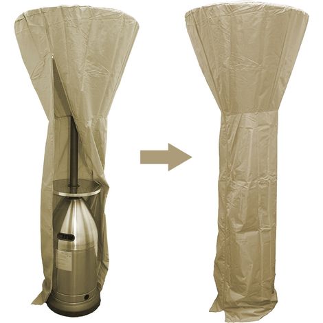 Housse Pour Chauffage Extérieur - Rond Debout Pleine Longueur - Imperméable 210D Oxford - Fermeture Éclair - 1 Pièce (1/3)