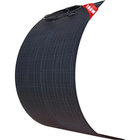Panneau Solaire, Imperméable, Design Flexible, 1Pcs 100W Panneau (1/2)
