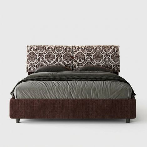 Contenedor cama matrimonio 160x190 tela Mados Giada Agata - Marrón (1/5)