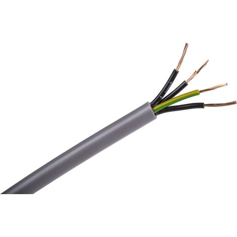 Rs Pro – Câble de commande YY 4 x 0,5 mm² – Non blindé – PVC gris – 50 mètres – Courant 9A – Tension 300/500V – Conducteur cuivre