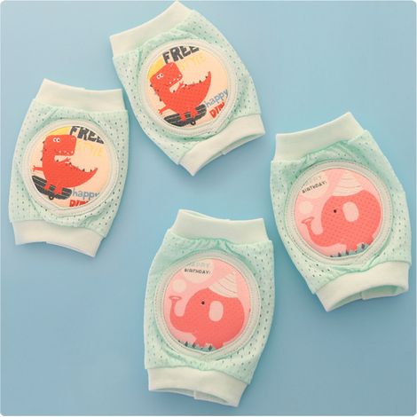 Genouillères pour bébé (4 pièces) antidérapantes, idéales pour les premiers pas à quatre pattes. Convient aux bébés, s et s. (1/4)