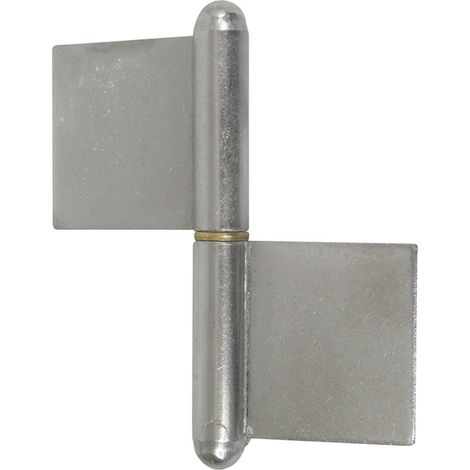 Jardinier Massard – Paumelle de grille à souder en acier blanchi – Système à souder pour porte métallique – Hauteur 80mm – Pour espaces confinés (1/3)