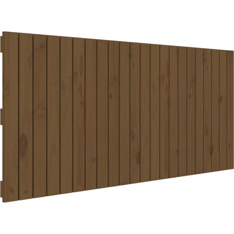Maison Exclusive - Cabecero cama pared madera maciza pino marrón