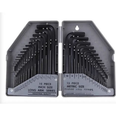 BGS Allen Key Set - 6-point internal - 30 pcs (1/4)