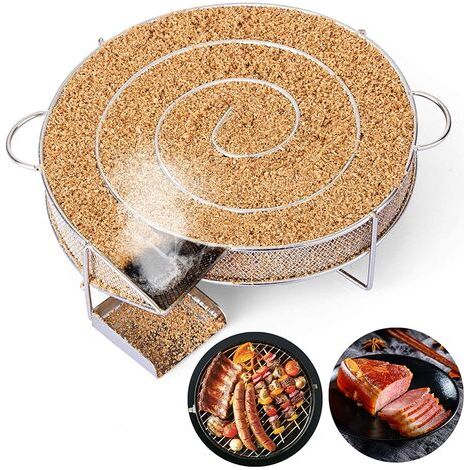 EASYCOMFORT Générateur de Fumée Froide pour Fumoir - Fumage Viande Poisson, avec Brosse de Nettoyage et Grille Barbecue (1/4)