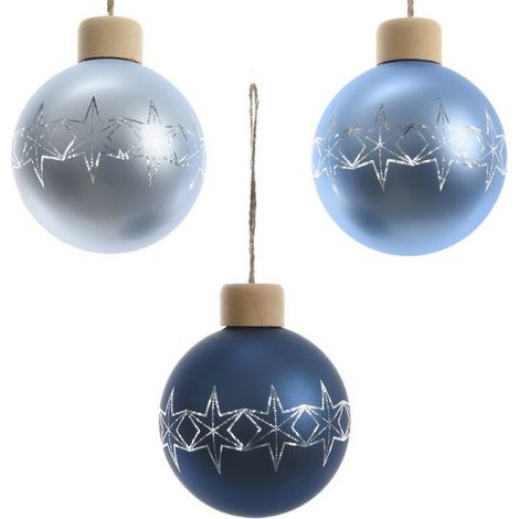 Boule de Noël en verre Dim. 8 cm. Pièce unique