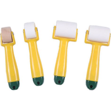 CSPARKV 4 Pièces Rouleau a Enduire, Rouleau de Pression à Main, Rouleaux en Plastique, pour Papier Peint Couture Outils Décoratifs (1/4)
