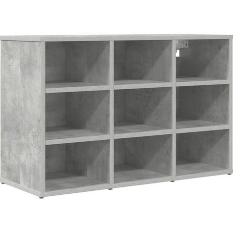 Cabinet à chaussure  Meuble à chaussures avec étagère Gris béton 77,5 x 30 x 51 cm (1/5)