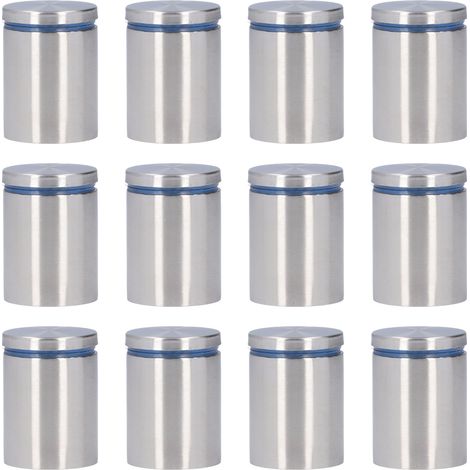 Lot de 12 clous publicitaires en acier inoxydable, vis d'entretoise murale 38 x 50 mm pour supermarché et chambre