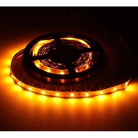 Ruban LED RGB bande lumineuse pour décoration intérieure - 2 m / Non étanche - Jaune (1/4)