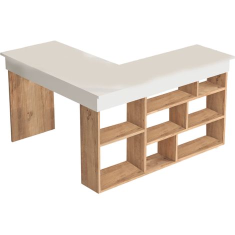Bureau d'angle design avec étagères TYO