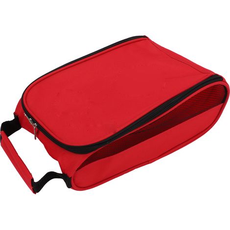 Sac à chaussures de golf Dominant 1, sac de transport pour équipement sportif, sac de rangement et de voyage pour le golf avec ventilation pour une utilisation en extérieur, entièrement rouge (1/5)