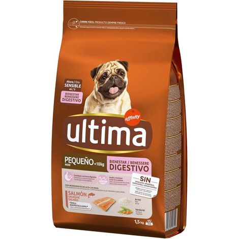 Ultima Crocchette Mini Sensitive 1,5 kg - Salmone e Riso per Cani (1/5)