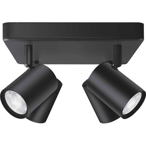 WiZ 8719514554573 IMAGEO WiZ Spots 4x5W B 22-65K RGB SQ LED-Deckenleuchte 20 W Schwarz (1/5)