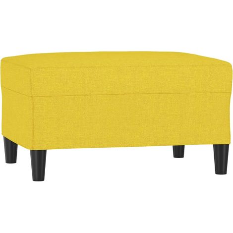 vidaXL Poggiapiedi Giallo Chiaro 70x55x41 cm in Tessuto
