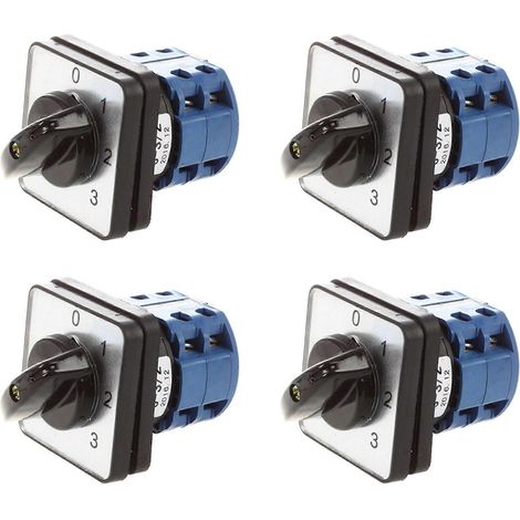 Commutateur rotatif à came 4 positions, 6 bornes, 6 x 660 V, 20 A (1/5)