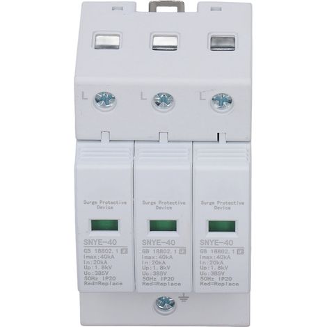 Dispositif de protection contre les surtensions, réponse rapide, grande capacité de charge, résistant au feu et à la corrosion, protecteur de tension domestique triphasé 385 V (1/5)