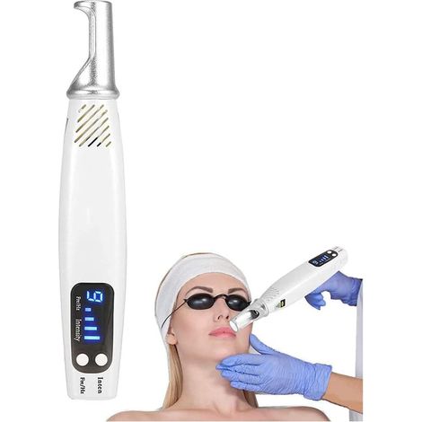 Stylo laser portable pour éliminer les taches de rousseur Éclairage bleu Améliore les taches sombres Appareil de beauté de la peau (1/5)