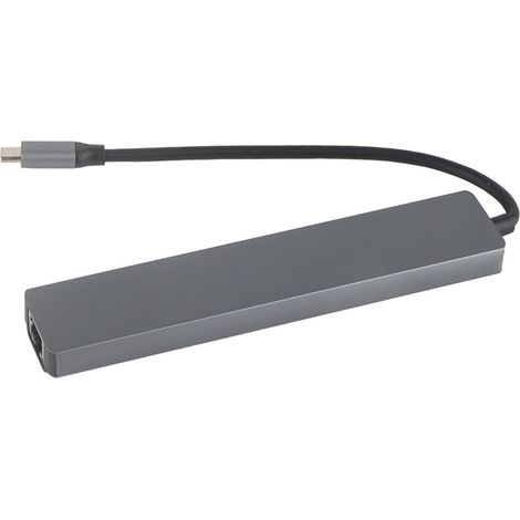 Station d'accueil universelle USB-C 8-en-1 avec HDMI, Ethernet RJ45 et lecteur de cartes SD/TF (1/5)