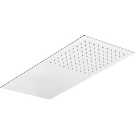 SOFFIONE 1 GETTO RETTANGOLARE ULTRA PIATTO ACCIAIO INOX mm 500x250x3
