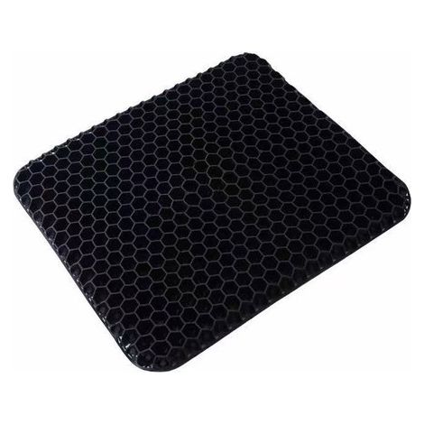 Coussin de siège en gel – Ortho – Structure nid d’abeille – Antidérapant – Noir – Voiture, bureau, fauteuil roulant (1/4)