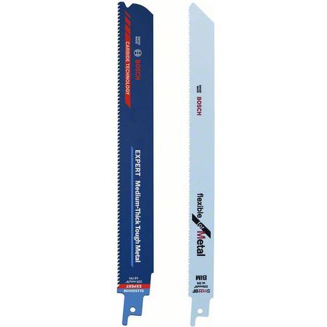 Bosch Hoja de sierra sable set: S 1122 BF + 1 EXPERT S 1155 HHM , 25 piezas - 2608653598