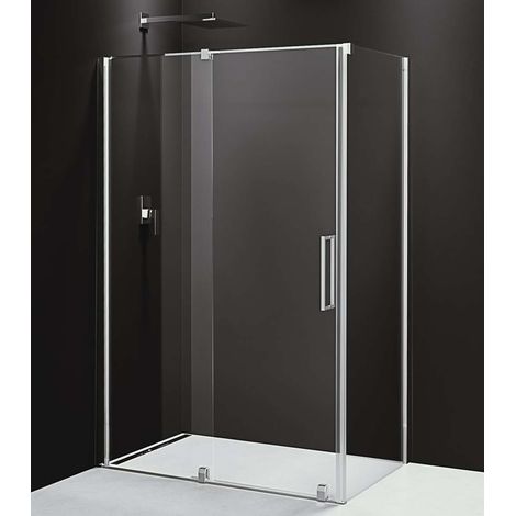 Polysan Rolls Line - Box doccia in tre parti, 110x80 cm, versione L/P, alluminio lucido/vetro trasparente RL1115RL3215