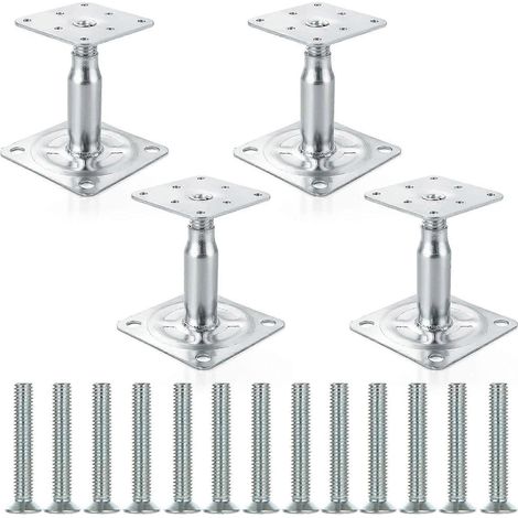 Staffe di supporto regolabili zincate (100-150 mm) per imballaggi, supporti per tetti per carichi pesanti, adatte all'edilizia. (1/5)