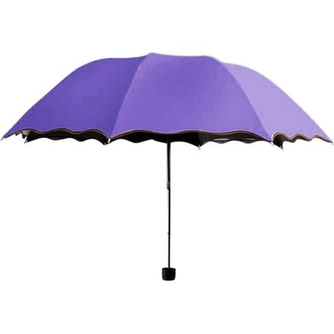 Parasol pliable, protection solaire UV, résistant au vent et à l'eau, adapté au soleil et à la pluie, compact et léger pour les voyages.-AquaForge (1/5)