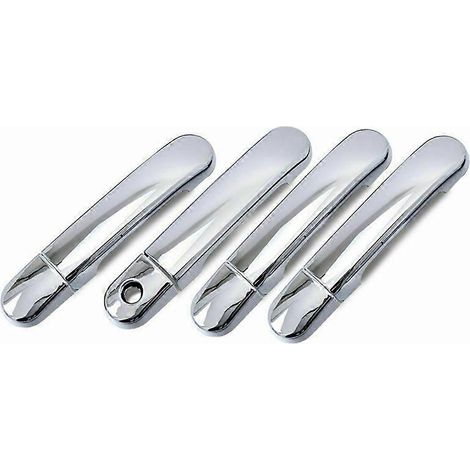 Juego de 8 piezas de embellecedores cromados para manijas de puertas para Nissan Versa, Tiida, Latio 2007-12 y Livina 2009-13. Estilo automotriz. (1/5)