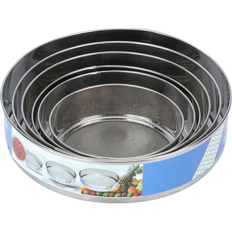 6 tamis fins en acier inoxydable passoire à farine, accessoires de pâtisserie pour cuisine. (1/5)