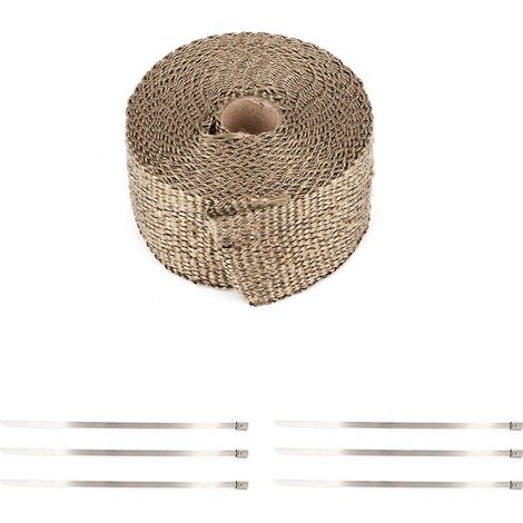 Ruban isolant haute température en fibre de verre pour échappement auto, protection thermique, bande d'enroulement résistante à la chaleur, accessoire voiture (1/5)